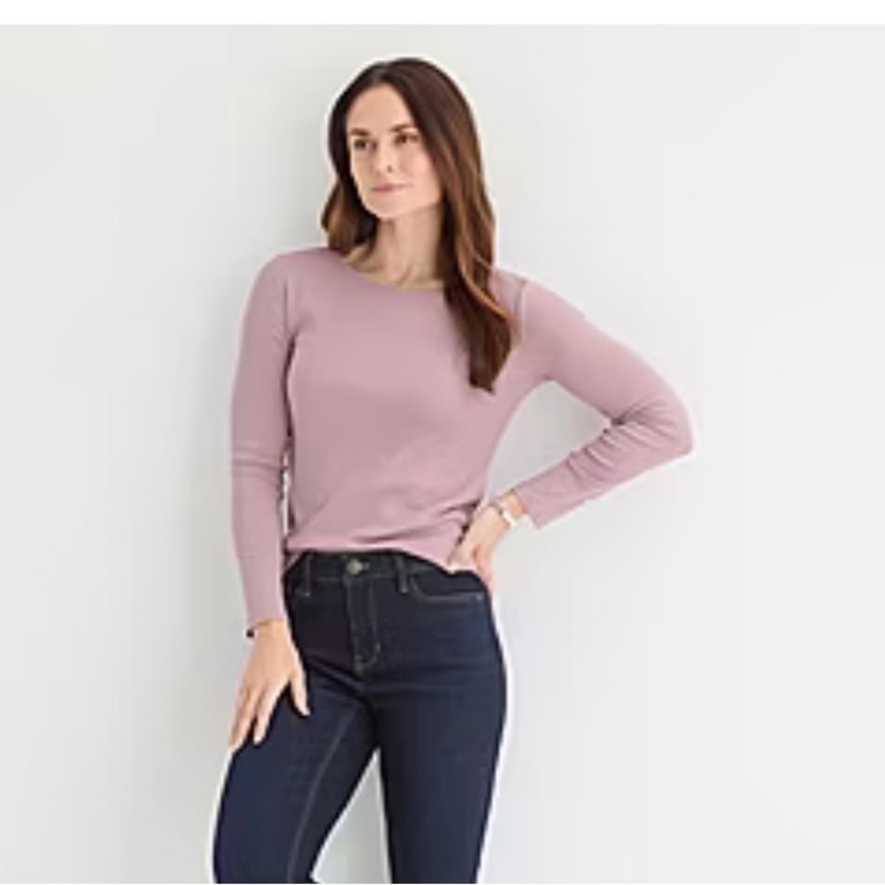 Liz Claiborne Elderberry Long Sleeve Tee
